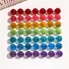 Zhen Tu 14mm Colorido Transparente Gelatina Redondo Resina Meio Redondo Patch Materiais para Brinco e Acessório de Cabelo DIY