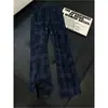 Pantalones a cuadros retro americanos transfronterizos para hombre, nuevo estilo de verano 2026, pantalones de pierna recta transpirables, pantalones casuales con una caída relajada