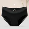 Bragas de Cintura Media con Ribete de Encaje para Mujer, Entrepierna de Algodón Puro, Jacquard Transpirable, Estilo Juvenil, Ropa Interior Cómoda sin Costuras