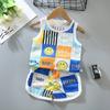 Novo Estilo 2024 Conjunto de Colete Cortado Fino Infantil para Meninos e Meninas, Roupa de Verão, Conjunto de Duas Peças Sem Mangas Respirável de Malha