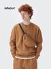 Ropa de Hombre Jie Zhan Primavera 2025 Sudadera Lisa de Cuello Redondo con Forro Polar de 350g Marca Trendy Holgada Suéter Pulóver para Hombre
