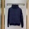 Chaqueta de Plumón Casual Estilo Europeo m Mengjia Tejido Patchwork para Hombre, Plumón de Pato Blanco, Cálida, Elegante, Corte Ajustado, Cuello Alto