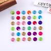 Pegatinas de Cristal de Diamante de Puntos de Colores, Pegatinas de Diseño DIY de Varios Tamaños, Pegatinas Faciales Decorativas de Maquillaje con Adhesivo Trasero