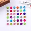 Producción Personalizada de Pegatinas de Diamantes de Cristal de Colores Acrílicos Pegatinas Decorativas Autoadhesivas de Gemas Brillantes Redondas para Niños