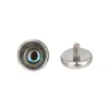 Liga de Titânio F136 0,9x 4mm Pedra Natural Olho de Tigre Joia para Piercing Stud de Lábio Stud de Orelha Stud de Língua Piercing