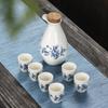 Conjunto de Vinho Cerâmico Pote de Vinho Antigo Copos Pequenos de Vinho Copos de Saquê Copos para Beber Copos Domésticos para Baijiu Decantador Copos de Uma Mordida