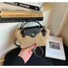 Nuevo Mini Bolso de Paja 2026 para Mujer, Bolso de Mano Estilo Vacaciones en la Playa, Bolso Pequeño Versátil Tejido de Verano con Colgante