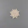 Flor de lino caliente transfronteriza flor de sombrero de lazo decorativo hecha a mano DIY flor de lino decorativa navideña preescolar