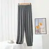 Pantalones tipo linterna de modal para mujer, delgados, holgados, casuales, deportivos, para primavera y verano, con puño, anti-mosquitos, pantalones para práctica de yoga y baile.