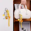 Nuevo Colgante para Bolso Serie Amarilla Miu Súper Lindo Nicho Simple Versátil Llavero Bolso Tejido Correa Multicolor