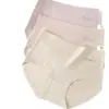 Pantaletas de algodón puro para mujer, talla grande, cintura media-alta, control de abdomen, estampado de letras, cómodas, transpirables, amigables con la piel, para 55-75 kg