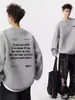 Moletom Estampado Outono e Inverno Masculino 2025 Primavera e Outono Estilo Coreano Novo Gola Redonda Solto Top Chique Estilo Hong Kong Tendência