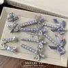 Corea del Sur Lujo Ligero Clip de Pato Completo de Diamantes Perla Estilo Chanel Pedrería Estilo Avanzado Clip para Flequillo Clip Lateral Accesorios para el Cabello