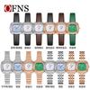 Ofns Reloj de Pulsera para Mujer con Cubo de Azúcar Pequeño Más Vendido de Amazon, Reloj de Mujer Impermeable Elegante y a la Moda, Esfera de Nácar, Reloj de Cuarzo para el Lugar de Trabajo