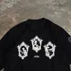 Camiseta Unisex de Moda Casual Suelta Estilo Americano Versátil con Cuello Redondo Estampado de Dibujos Animados Camiseta de Calle
