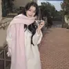 Colección de Bufandas de Mohair de Color Sólido de Otoño e Invierno, Bufandas Atmosféricas Estilo Coreano, Bufandas Chal Ampliadas y Engrosadas al por Mayor