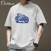 Camiseta de manga corta de algodón grueso para hombre, camiseta interior blanca, camiseta de media manga para hombre, cuello redondo, a juego, 2025