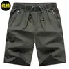 Pantalones Cortos de Trabajo Nuevos de Verano Transfronterizos para Hombres de mediana Edad, Casual Versátil de Algodón Puro Holgados para Uso al Aire Libre