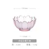 Pequenos pratos de vidro para tempero e molho pratos criativos japoneses rosa sobremesa saladeira conjunto de louças simples atacado