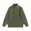 Nueva Chaqueta de Hombre para Otoño/Invierno 2026, Gruesa, Color Sólido, Simple, Cuello Alto, para Viaje, Casual, Versátil, Media Cremallera