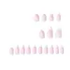 24 Piezas de Gotas de Agua Francesas Rosa Nude y Blancas, Sencillas Elegantes, Uñas de Manicura Blanqueadoras, Uñas Portátiles al por Mayor