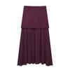 Chaleco tejido de moda simple con botones Z nuevo estilo francés falda de costura plisada pequeña para mujer 4192015 4192016