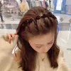 2025 Diadema Trenzada Afelpada para Mujer Celebridad de Internet Simple Pinza Noble para la Frente Artefacto para Peinar el Cabello Suelto Diadema Elegante