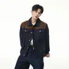 Otoño 2026 Estilo Americano Marca de Moda Estilo Granja Chaqueta de Mezclilla para Hombre con Parches y Pespuntes en Color Original