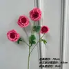 Decoração de flor artificial tom avermelhado em haste única, bola de flor para corredor de flor de seda, material para arranjo de flor de mesa para restaurante e casamentos ao ar livre