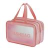 Bolso Cosmético de Gran Capacidad Bolso de Mano Pvc Esmerilado Bolso de Mano Cosméticos Artículos de Aseo Bolsa para Cosméticos Separación Seco y Húmedo Bolsa de Aseo