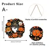 Decorações de Halloween de madeira com anel oco para pendurar, abóbora, teia de aranha, casa mágica, atmosfera festiva, itens decorativos