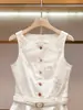 Shenzhen Nanyou Ropa Fina de Verano para Mujer Nuevo Estilo Francés Elegante Chaleco sin Mangas Bordado con Calados para Mujer