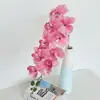Orquídea Phalaenopsis Artificial con 9 Flores, Impresa con Película 3D y Pintada, Orquídea Phalaenopsis Grande para Boda y Decoración del Hogar, Flor Artificial para Comercio Transfronterizo
