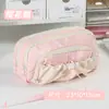 Estojo de lápis de cor creme, grande capacidade, caixa de papelaria de alto valor para alunos do ensino médio, caixa de lápis simples, estilo ins, bolsa de armazenamento de papelaria