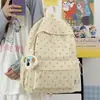 Mochila escolar para estudiantes de secundaria femeninas, diseño de nicho estilo coreano, lunares, alto valor estético, mochila ligera para chicas de preparatoria