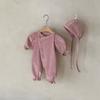 Ropa para Recién Nacidos, Mono de Terciopelo de Alta Gama de Botones Sencillos Clase A para Bebé, Mono Largo de Primavera Unisex para Bebé