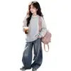 Sudadera con Forro Polar para Niña Invierno 2026 Nuevo Estilo Coreano Infantil Elegante Todo en Uno Parche de Corazón de Polar Patchwork Falso Dos Piezas Superior Transfronterizo