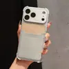 Adequado para Capa de Celular Iphone18Promax, Porta-Cartões com Padrão de Tecido, Airbag Anti-Queda Apple 17, Capa Protetora de Cobertura Total 16