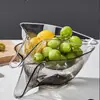 Cesta Escorredora de Legumes, Bacia para Lavar Legumes, Tigela Moderna para Cozinha, Prato Multifuncional Doméstico para Frutas, Cesta Escorredora, Cesta Criativa para Lavar Frutas