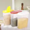 Cubo de Arroz de Plástico Japonés Contenedor de Granos a Prueba de Humedad a Prueba de Insectos Cubo de Almacenamiento de Arroz Tarro de Almacenamiento de Granos de Cocina Tarro Sellador