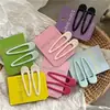Presilha Colorida Oca Gota d'Água Franja Lateral Headwear Grampo Estilo Coreano Fofo Bico de Pato Acessórios de Cabelo para Mulheres
