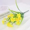 Flores Decorativas para a Sala de Estar, Margaridas Pequenas, Flores de Seda, Cercas Divisórias, Adereços de Paisagismo Floral, Flores Artificiais