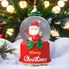 Papai Noel Transfronteiriço Bola de Cristal Luminosa Caixa de Música Enfeites Decoração de Natal Bola de Vidro Presentes para Crianças Venda por Atacado