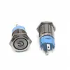 Para interruptor de botão metálico de 12mm 5 pinos anel de alimentação padrão auto-travante/reset com luz botão de partida de alimentação
