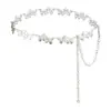 Cadena de Cintura Bohemia Vintage de Hojas Oscuras para Mujer, Elegante y Versátil Accesorio de Cinturón Metálico para Vestidos
