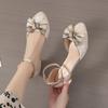 Zapatos de princesa para niña primavera y verano nuevos zapatos de actuación cerrados para niña zapatos de cristal zapatos de cuero para anfitrión y pasarela zapatos de vestir para pasarela