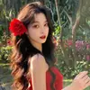 Grampo de cabelo de flor de super fada, franjas frescas, clipe lateral, acessórios de cabelo, estilo doce mori, grampo de cabelo estilo feriado, acessórios de cabeça