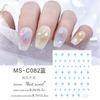 Cor suave cor de macaron rosa azul prata estrela estrela de cinco pontas Amor estrela decalque de unha adesivo de nail art