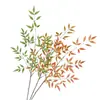 Nandina Artificial Ramo Único Ramo Múltiplo Planta Verde Falsa Ramo para Sala de Estar Arranjo de Flores Decoração Paisagismo Ornamento Adereço de Fotografia