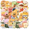 Nuevas pegatinas de comida antropomórfica de dibujos animados transfronterizas, pegatinas decorativas impermeables para cuadernos, botellas de agua, equipaje, pegatinas de bricolaje
